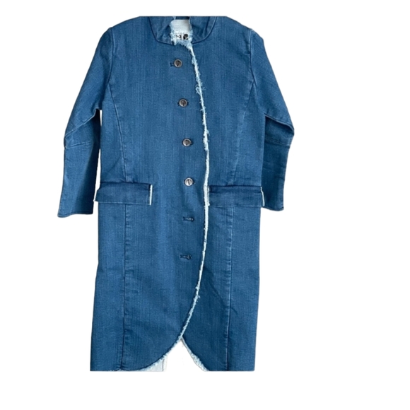 NUNUNU Kids Unisex DENIM MILITARY COAT SIZE 8/9 - Picture 13 of 13